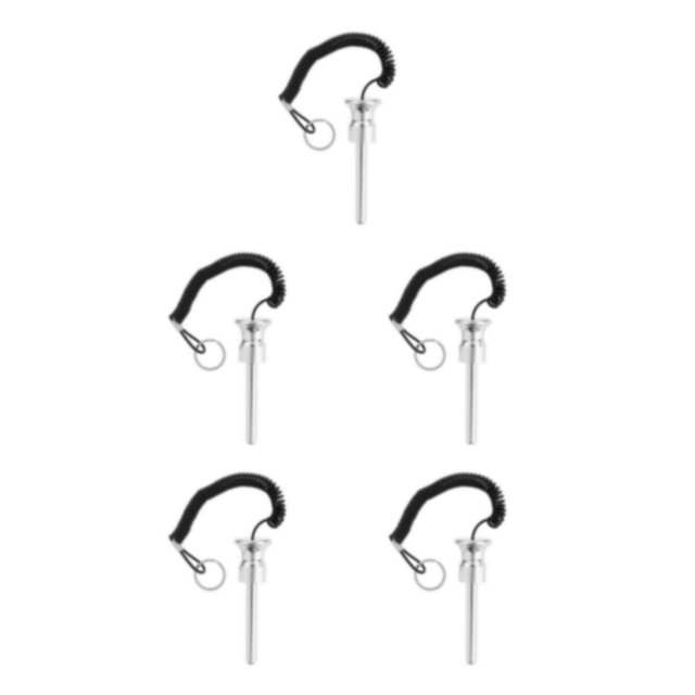 Dalazy Magnetic Weight Stack Pin with Pull Rope Replacement Parts Silver 10x80mm 5Set
