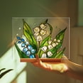 thumbnail image 4 of Nilvkv Acrylic Printed Desktop Display Floral Decoration Wooden Base Transparent Desktop Ornament, 4 of 6