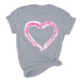 thumbnail image 5 of Pisexur T-shirt de la Saint-Valentin Haut T-shirt de la Saint-Valentin pour Femme Amour Imprimé T-shirt à Manches Courtes Haut à Manches Courtes Col Rond Haut/chemise, 5 of 5