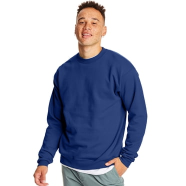 Hanes Chandail en Molleton EcoSmart pour Hommes, Lot de 2, S, Bleu Royal Foncé