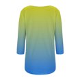 thumbnail image 3 of Birdeem Blouse pour Femmes Col Rond Manches 3/4 Boutonnée, 3 of 9