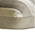 thumbnail image 2 of Pillow Covers, Grey 22"x22" (55x55 cm) Throw Pillows, Velvet Patchwork Throw Pillows For Couch, Striped Pattern Modern Style - Velvet Band Grey, 2 of 4