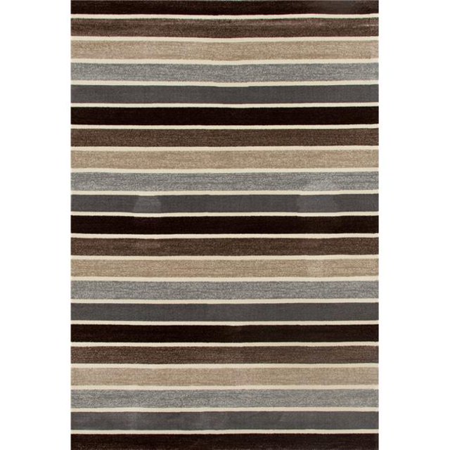 Art Carpet 25733 7 x 9 ft. Troy Collection Mainline Woven Area Rug, Brown