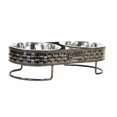 thumbnail image 1 of Barkley & Evans Stern Laser Cut Double Pet Feeder, 1 of 1