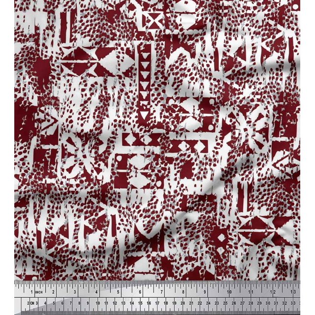 Soimoi Viscose Chiffon Fabric Animal Skin Texture Print Sewing Fabric Yard 42 Inch Wide