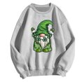 thumbnail image 1 of Pompotops Womens Shirts Round-Neck Print Long Sleeve Tops Printed Regular Blouse Clearance, 1 of 6