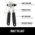 thumbnail image 4 of gorilla grip Manual Handheld Strong can Opener, Sharp cutting Wheel for Smooth Edge cut, comfortable Soft Handle, Oversized Easy to Use Turn Knob, Includes Built in Bottle Opener, Black, 4 of 4