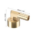 thumbnail image 3 of Unique Bargains 12mm Barbed x G1/2 Female Thread Brass Hose Barb Fitting Elbow, 3 of 6