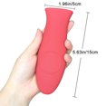 thumbnail image 2 of 2 Pcs Silicone Hot Handle Holder - Red Cast Iron Handle Cover for A Variety of Long Cookware Handles Including Most Cast Iron Skillets,Sleek Alternative To Traditional Pot Holders, 2 of 3