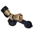 thumbnail image 2 of Propane Gases Connector for 20lb Propane Cylinder Solid Brass Y Splitter Gases Tanks Hose Adapter for Outdoor Camping/Cooking/BBQ, 2 of 8
