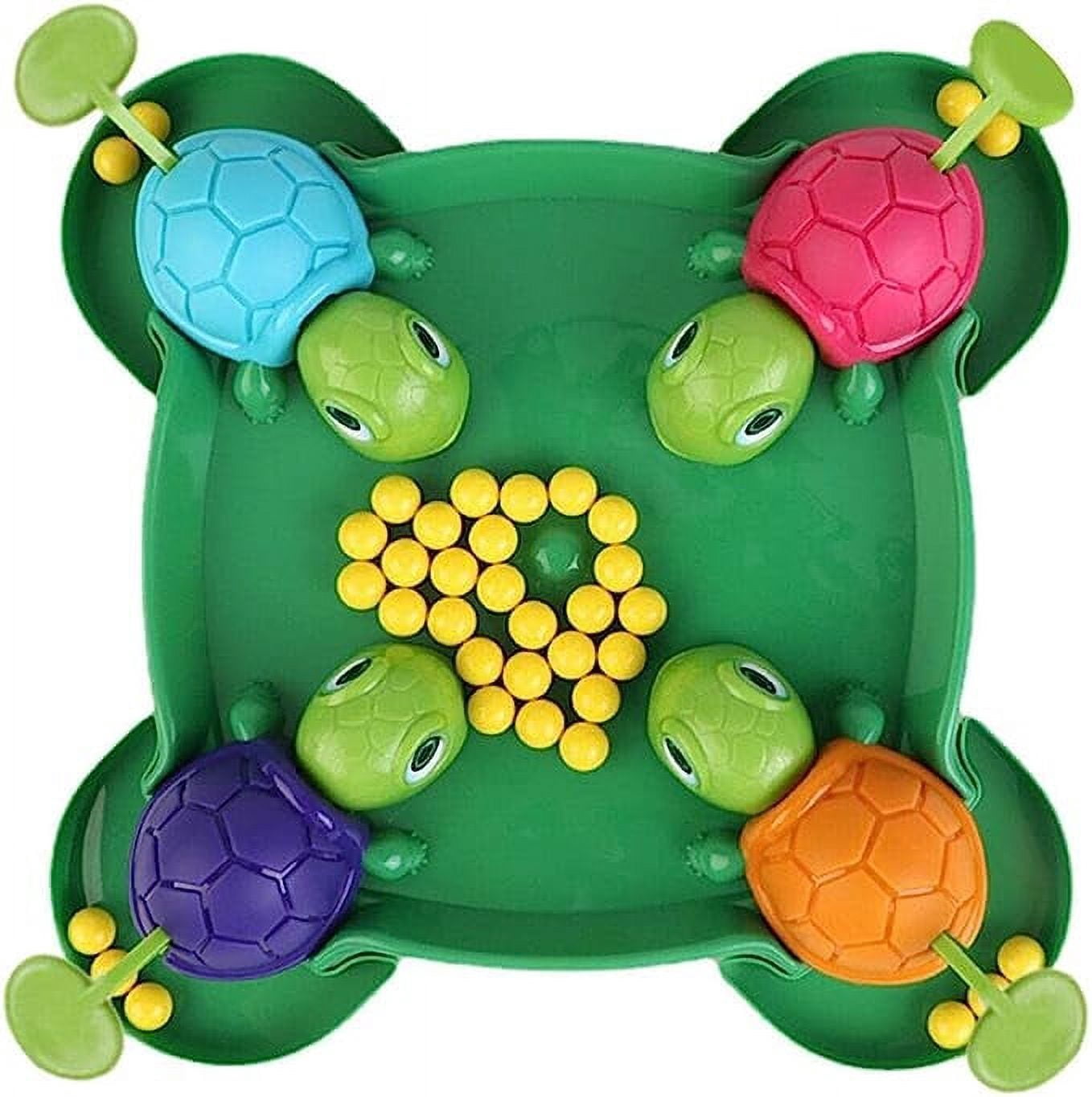 POINTERTECK Hungry Turtle Board Game Hungry Hungry Hippos Tabletop Game Tortoise Eat Bean Preschool Intelligent Educational Toy for Outdoors Travel Family Game  Intense Game of Quick Refl