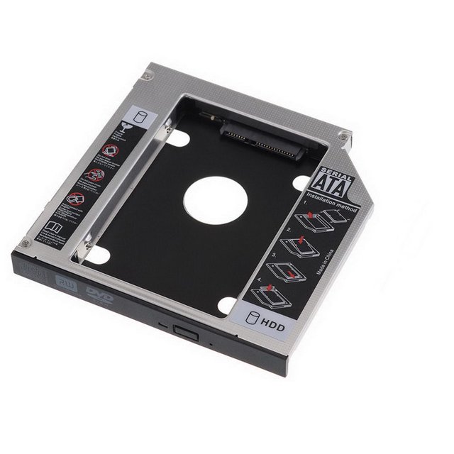 axGear Optical Bay 2nd SATA HDD Disque Dur pour Ordinateur Portable, 9.5mm (Neuf) 1 Unité