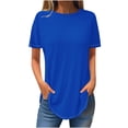thumbnail image 1 of FAIWAD T Shirts for Womens Loose Short Sleeve Casual Tops Ladies Plus Size Pullover Tees Tops, 1 of 3