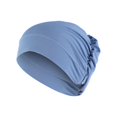 thumbnail image 1 of Women Solid Beading Hat Muslim Ruffle Cancer Chemo Hat Wrap Cap, 1 of 3