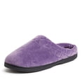 thumbnail image 2 of Dearfoams Pantoufle Sabot en Velours Microfibre pour Femme avec Détail de Courtepointe, 2 of 3