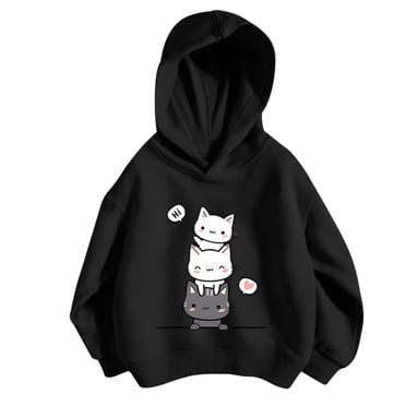 PMVFHDE Clearance Crewneck Sweatshirts Kids Girls Sports Shirt Boy Girl Casual Print Personality Hoodie Pullover Hooded Sweatshirt With No Pocket Tops Girls Clothes,Dark Gray,3-4 Years