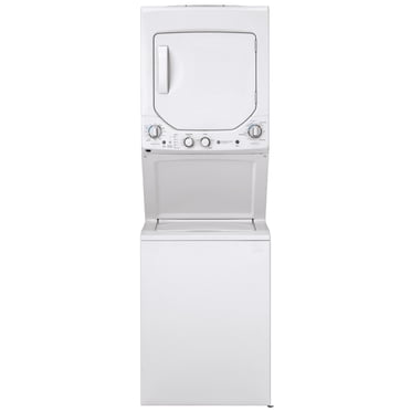 GE Laveuse et Sécheuse à Gaz Empilées de 24 Po Centre de Lessive Blanc - GUD24GSSMWW