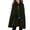 Green, variant on Women Hooded Cape Winter Overcoat Fashion Wool Blend Button Front Cloak Coat for Cold Weather