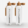 thumbnail image 1 of Smartbottle Bouteille d'Eau Réutilisable Sport Grande, Orange, 1000 ml / 1 L, Lot de 2, 1 of 9