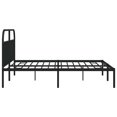 thumbnail image 5 of vidaXL Metal Bed Frame with Headboard Black 193x203 cm, 5 of 5