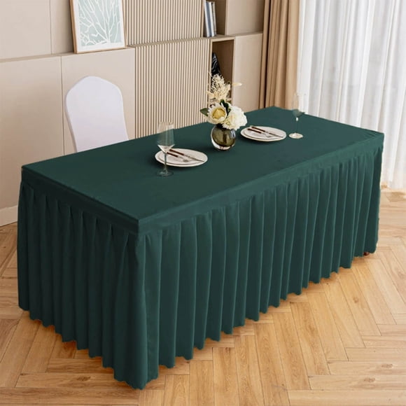 Jupe de Table en Polyester Uni pour Banquets, Mariages et Conférences
