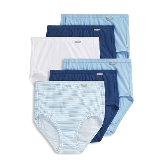 Jockey Women's Plus Size 100% Cotton Elance Brief - 6 Pack