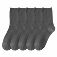 thumbnail image 2 of RKSTN Mens Socks 5PC Winter Solid Color Comfortable Breathable Knitted Cotton Socks Soft Breathable Mens Socks, 2 of 5