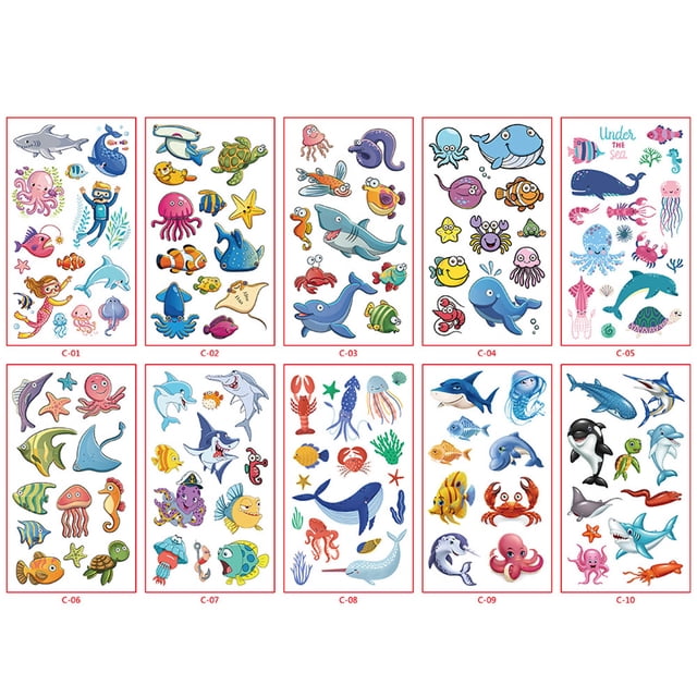 EGNMCR Kids Sticker Set Cute Watch Dinosaur Face Sticker, Christmas Gifts for Kids