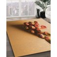 thumbnail image 3 of Ahgly Company Tapis de Zone Carré Lavable en Machine Jaune Orange, 4 Pieds Carré, 3 of 7