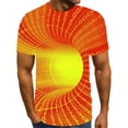 thumbnail image 2 of lcziwo T-Shirts à Illusion d'Optique pour Hommes, Hauts Imprimés 3D Fantaisie, T-Shirts pour Hommes 2024, T-Shirt Graphique au Design Cool d'Été, Grande Taille et Taille Forte, Manches Courtes, Col Rond, T-Shirts Orange G, 2 of 5