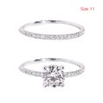 thumbnail image 1 of Bradem Rings Clearance! Micro Set with Diamonds Romantic Couple Ring Ring to Send Girlfriend Gift, Silver, 11 Lady Ring Clearance Sale, 1× Ring, 1 of 3