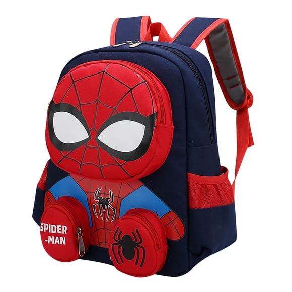 Vente Chaude! Spider Sac à Dos Rouge pour Enfants d'Âge Préscolaire, Sac à Dos d'École pour Tout-Petits, Sac à Dos Léger à Motif de Dessin Animé pour Garçons et Filles, 12 Pouces