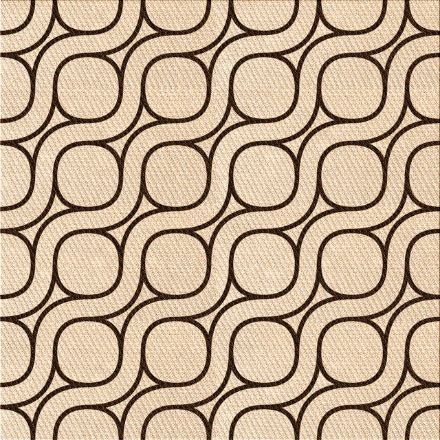 Ahgly Company Tapis d'Intérieur Lavables en Machine, Carrés Transitionnels, Marron Clair, 4' Carré