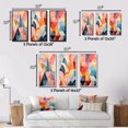 thumbnail image 4 of Designart "Symmetrical Pastels in the World of Hard-Edge V" Abstract Framed Wall Art Set Of 3 - Multi-Color Hard Edge Painting Frame Canvas Set For Living Room Decor, 4 of 6