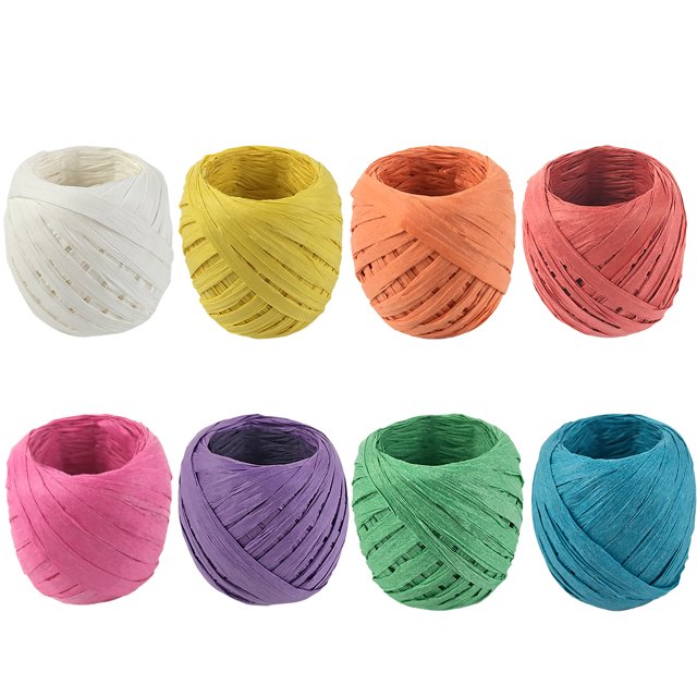 Ruban Raphia 65,6 Pieds Multi-Usage DIY Ruban en Papier Décoratif Ruban d'Artisanat