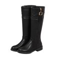 thumbnail image 2 of jovati Women Mid Heel Shoes Zip Fringe Belt Buckle Knee High Retro Cowboy Rider Boots, 2 of 9