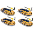 thumbnail image 1 of Intex Inflatable 2 Person Floating Boat Raft Set w/ Oars & Air Pump (4 Pack), 1 of 6