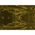 thumbnail image 1 of Ahgly Company Machine Washable Indoor Rectangle Transitional Dark Yellow Green Area Rugs, 2' x 3', 1 of 7