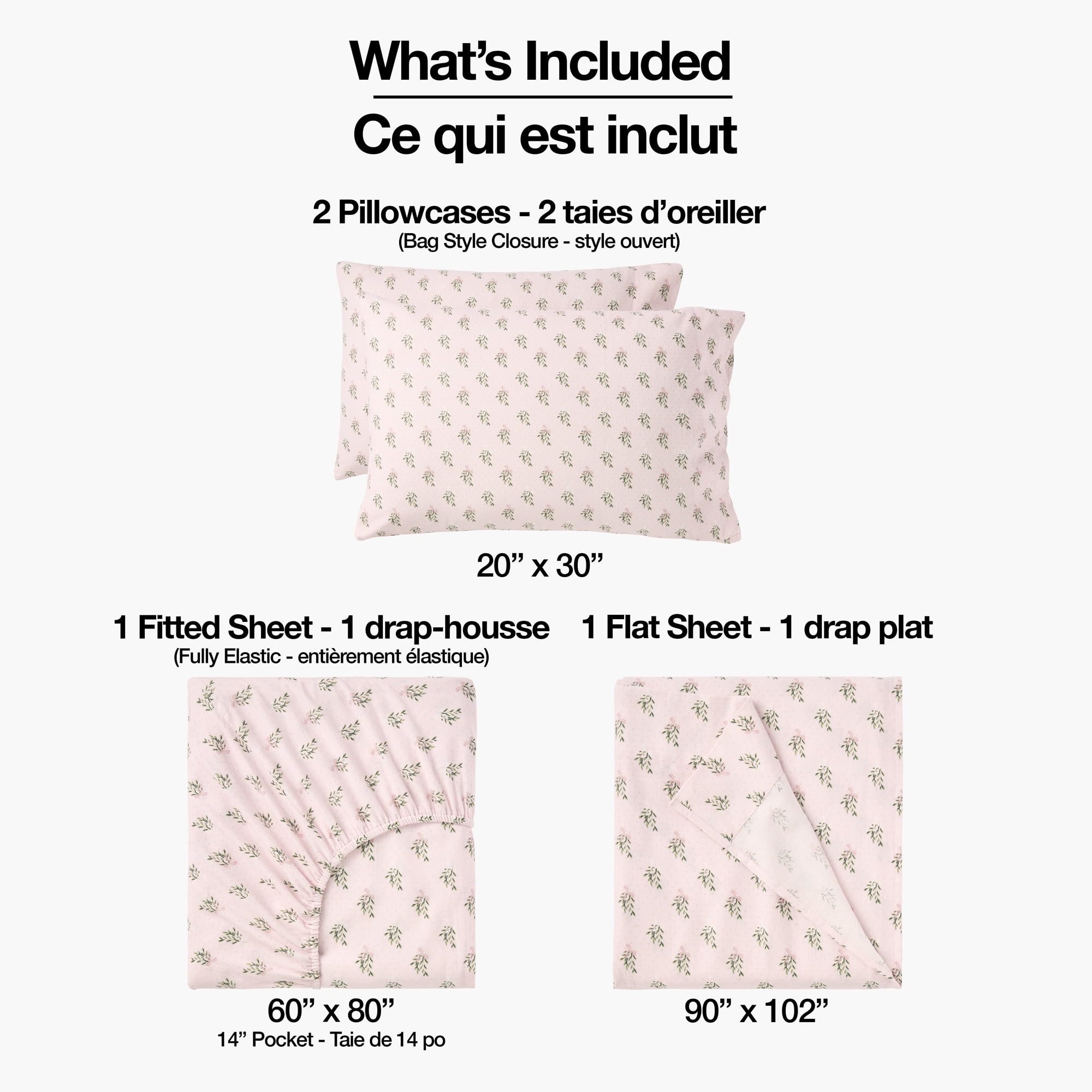 Holiday Time Queen Flannel Sheet Set