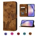 thumbnail image 1 of Compatible avec Samsung Galaxy A22 5G Étui Portefeuille Papillon en Relief avec Fentes pour Cartes Support, 1 of 5