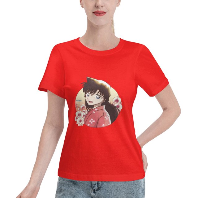 Women's Basic Short Sleeve T-Shirt Detective Conan Moriland