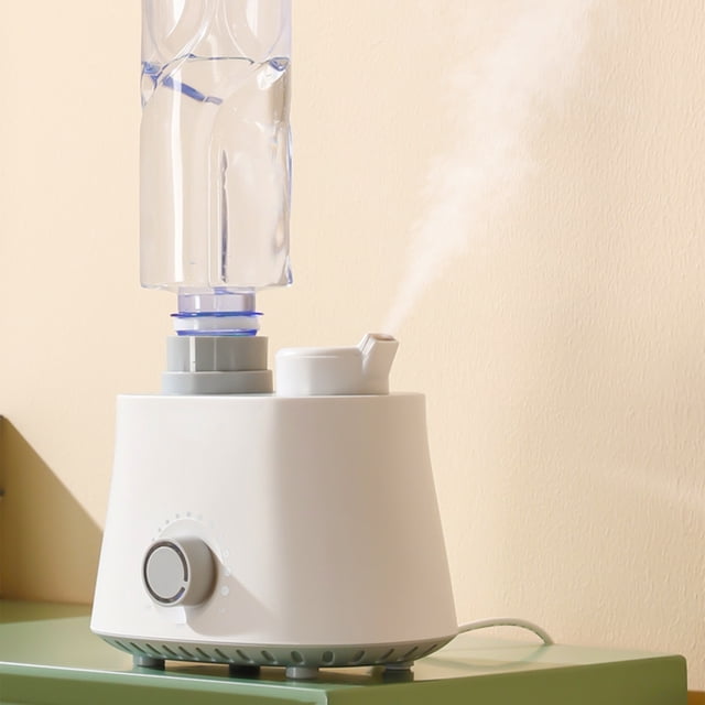 PEONAVET Humidificateur Transformez la Bouteille en Humidificateur Portable - Prise - Silencieux-Voyage - Volume de Pulvérisation Réglable en Continu