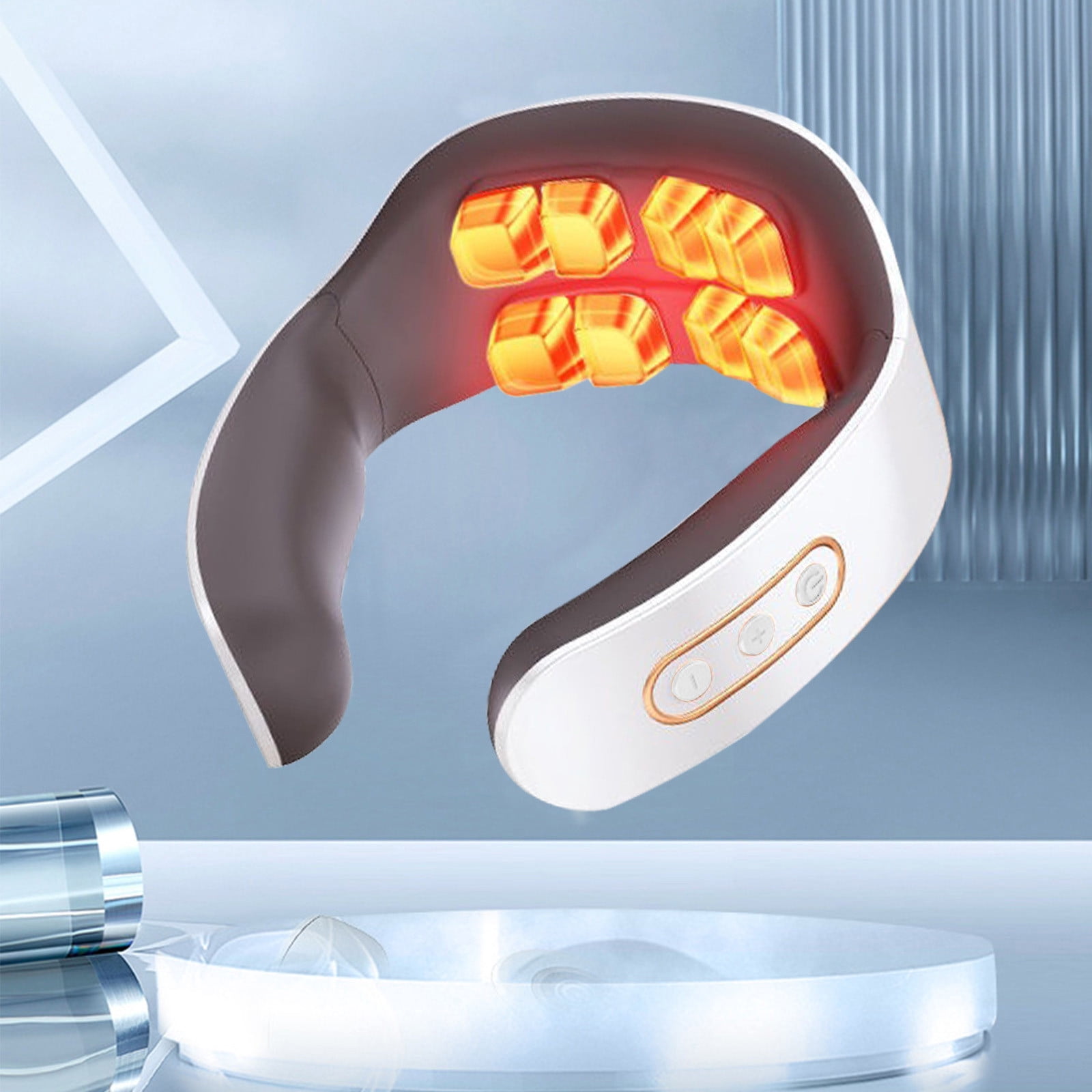 TIMIFIS Cervical Spine Massager With Hot Compress8 9-gear Massage Modes, Cervical Charging Neck And Shoulder Physiotherapy Instrument Massager -