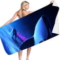 thumbnail image 3 of Microfiber Beach Towel 30x60 Inch, Lightweight Sandproof Beach Blanket, Quick-Dry Colorful Bath Towel, Multi-Purpose for Travel, Swimming Pool, 250g, Soft & Durable for All Seasons, 3 of 4
