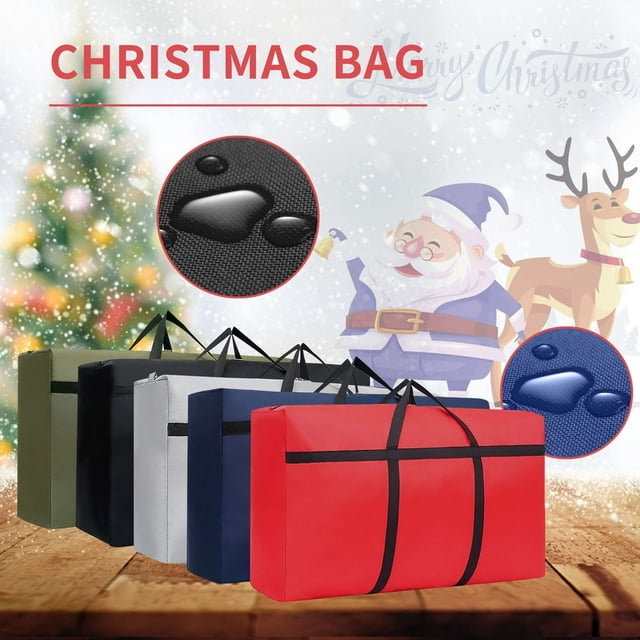 MesaSe Halloween Decorations Waterproof Storage Carry bag Christmas Tree Model Doll Model Storage bag Red 90*58*28CM