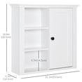 thumbnail image 3 of HOMCOM Bathroom Wall Cabinet with 3 Open Shelves, Storage Cupboard, 3 of 10