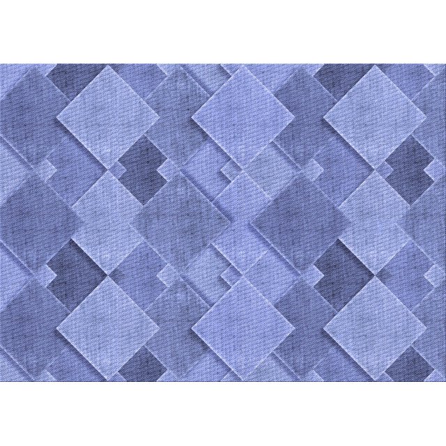 Ahgly Company Tapis d'Intérieur Lavables en Machine, Rectangle Denim Bleu Transitionnel, 6' x 9'