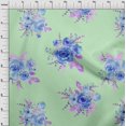 thumbnail image 3 of oneOone Viscose Chiffon Fabric Chevron|Watercolor Leaves & Peony Floral_Printed Craft Fabric BTY 42 Inch Wide, 3 of 4