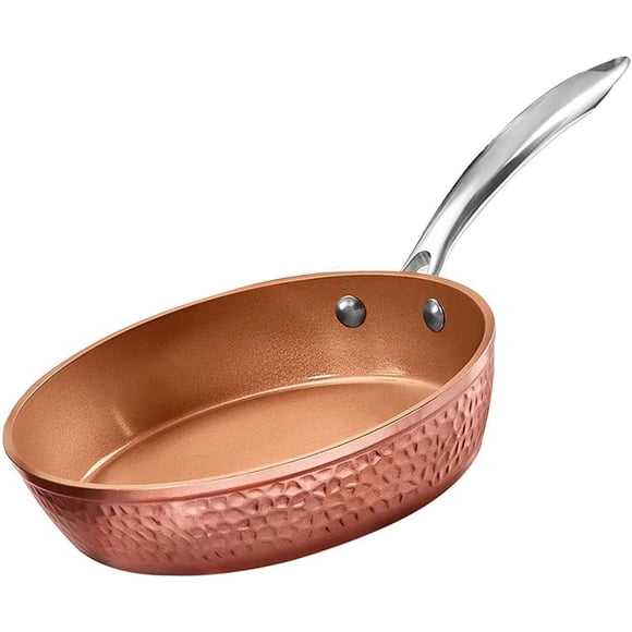 Gotham Steel Hammered Copper 9.5” Nonstick Fry Pan with Stay Cool Handle