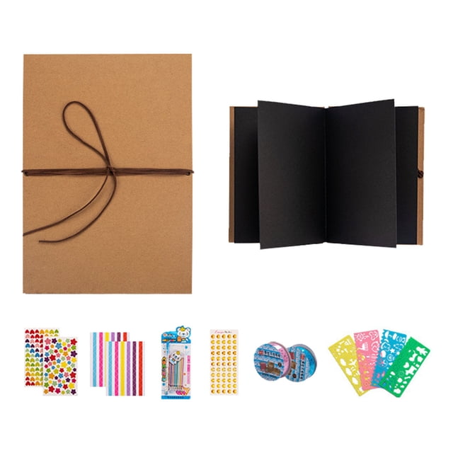 CJiaWei 30ml Accordion Foldable Scrapbook Album Stretchable Foldable Photo Album With DIY Material Handmade Memory Book For Scrapbooking Journaling & Gifting
